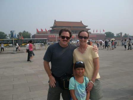 Family in Tiananmen Square